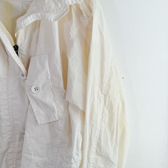 ADD Italy Cream Off White Safari Style Waterproof Rain Jacket Small - Picture 5 of 11